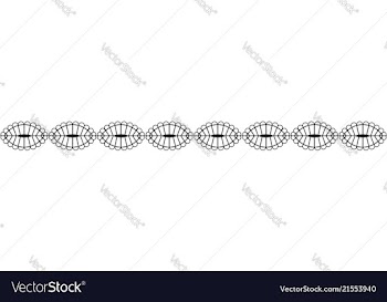 Lace design line on white background vector image