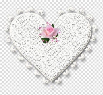 Lace Digital art, Heart lace transparent background PNG clipart