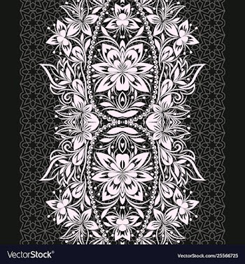 Lace ethnic vertical seamless pattern vector image