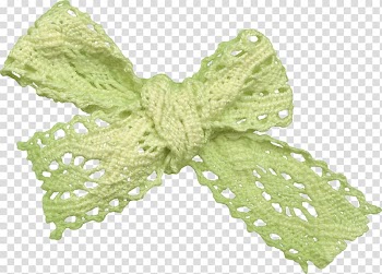 Lace Ribbon Pin , Green woolen bow transparent background PNG clipart
