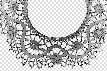 Lace Screentone , gray and beige floral frame illustration transparent background PNG clipart