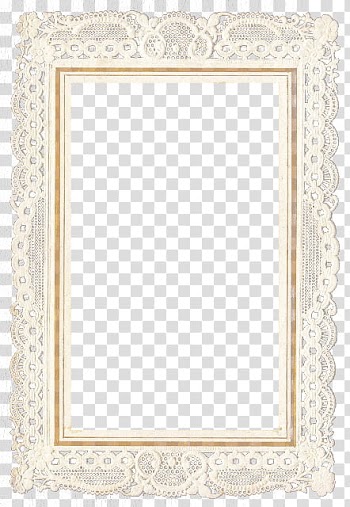 Lace, white frame illustration transparent background PNG clipart