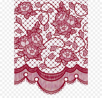 Lace wig Color Appliqué lace Hair - Transparent Lace with Roses Decoration PNG Picture 