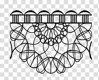 Laces, black and white spiral and edge frame panel transparent background PNG clipart