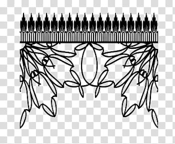 Laces, rectangular black and white floral and bridge frame panel transparent background PNG clipart