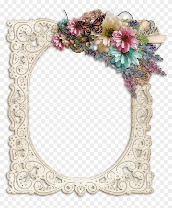 Lacy Frame With Flowers ~ Web - Dreamy Flower Frame Png Transparent
