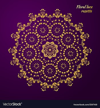 Lacy pattern of flowers vector image