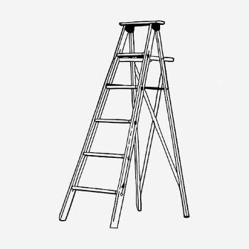 Ladder clipart, tool vintage illustration | Free Vector - rawpixel