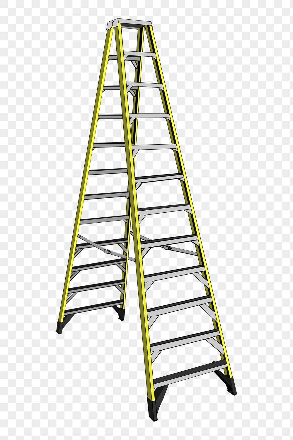 Ladder png sticker object illustration, | Free PNG - rawpixel