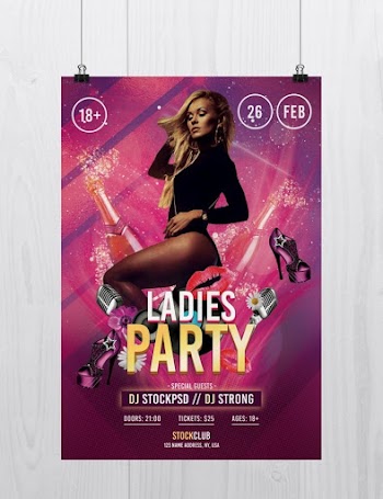 Ladies Party – Free PSD Flyer Template
