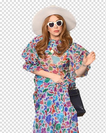 Lady Gaga s, woman wearing sunglasses with white frames transparent background PNG clipart