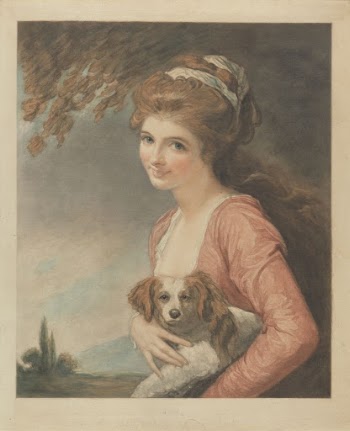 Lady Hamilton with a dog | Free Photo - rawpixel