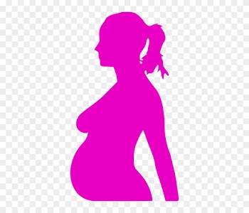 Lady Head, Icon, Outline, Hand, People, Profile, Lady - Pregnant Clip Art