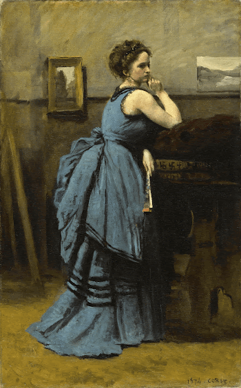 Lady in Blue, oil painting | Free Photo - rawpixel