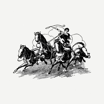 Lady in chariot clipart, vintage | Free PSD Illustration - rawpixel