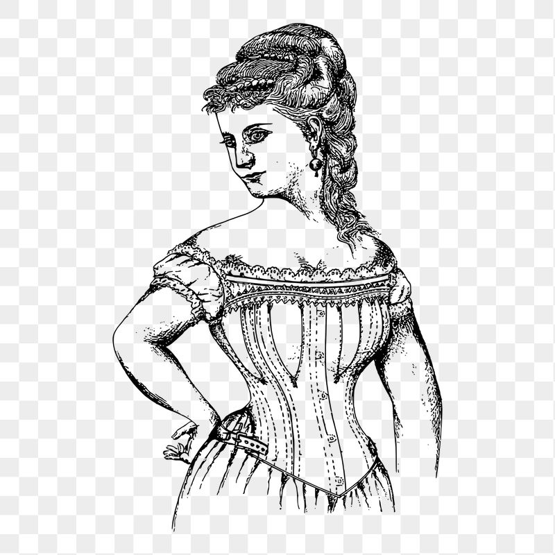 Lady in corset png sticker | Free PNG - rawpixel