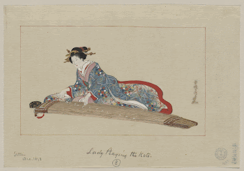 Lady playing the koto. Original | Free Photo - rawpixel