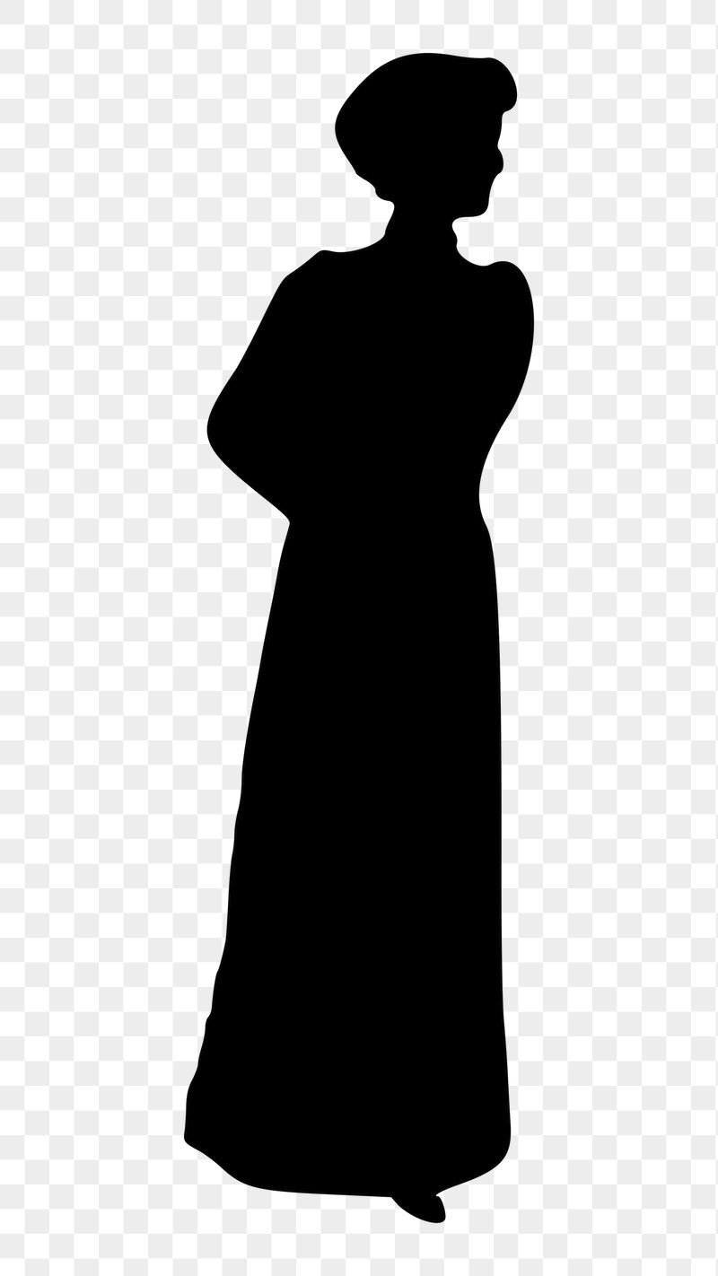 Lady silhouette png sticker illustration, | Free PNG - rawpixel