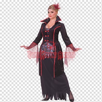 Lady Von Blood Vampira Costume Adult Plus Disguise Halloween Dress, Halloween transparent background PNG clipart
