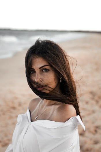 Lady Wearing White Off Shoulder
