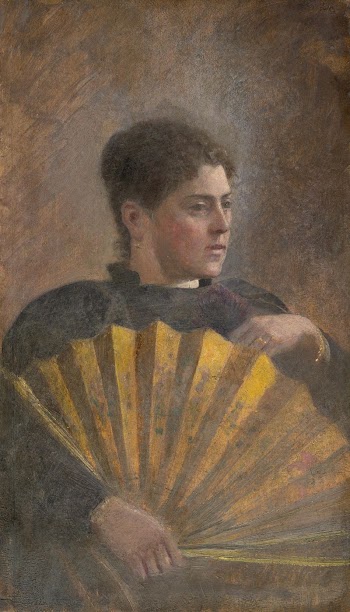 Lady with a fan by László | Free Photo - rawpixel