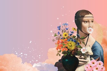 Lady with an Ermine background, | Free Photo Illustration - rawpixel