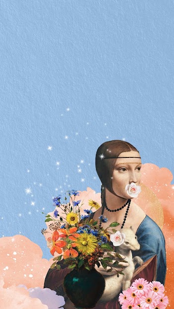 Lady with an Ermine phone | Free Photo Illustration - rawpixel