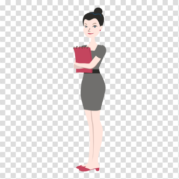 Lady woman girl dress shoes writing pad hairstyle flat ...