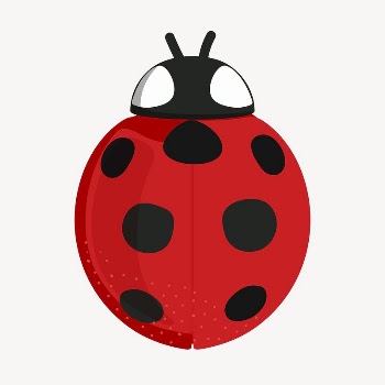 Ladybug collage element, cute cartoon | Free Vector Illustration - rawpixel