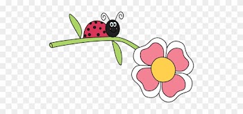 Ladybug On A Flower Clip Art - Ladybug On Flower Clipart
