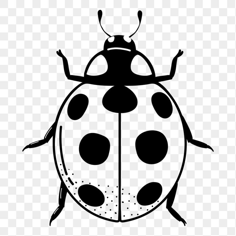 Ladybug png doodle sticker, black | Free PNG Illustration - rawpixel