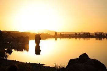 Lake at Golden Sunset