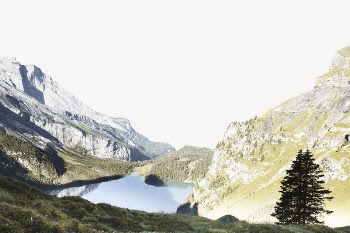 Lake collage element, beautiful scenery | Free PSD - rawpixel