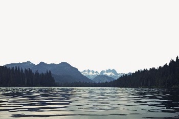 Lake landscape border collage element, | Free PSD - rawpixel