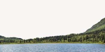 Lake mountain border, serene nature | Free PSD - rawpixel