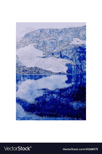 lake mountain outdoor creative poster image