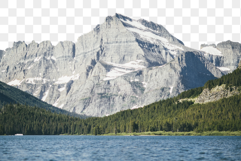 Lake mountain png border, serene | Free PNG - rawpixel