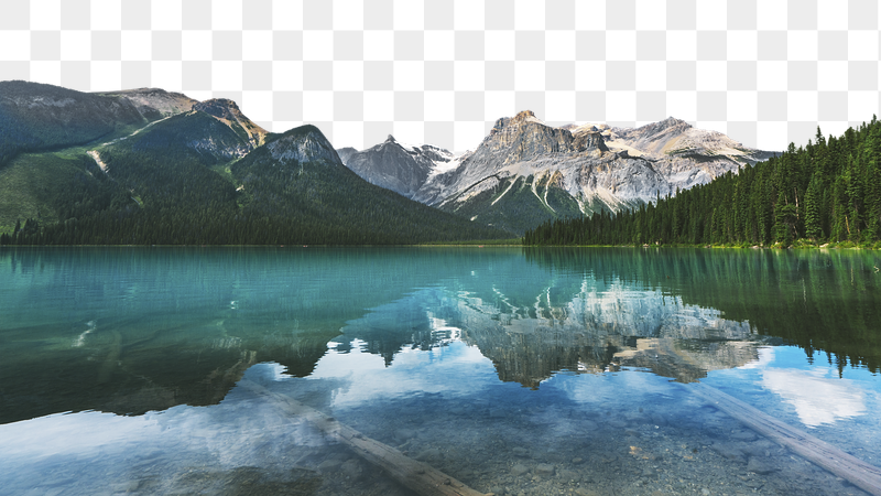 Lake mountain png border, serene | Free PNG - rawpixel
