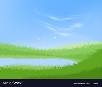 Lake scene vector image