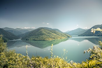 Lake Surrounded With Mountains