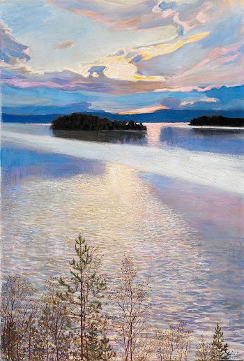 Lake view, oil painting. Original | Free Photo - rawpixel