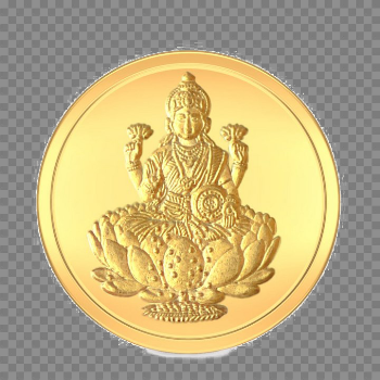 Lakshmi Gold Coin PNG Image