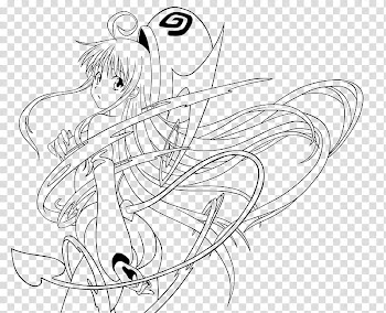 Lala Satalin Deviluke to love ru line art transparent background PNG clipart