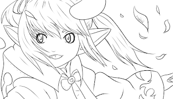 Lalafell Lady Linework by raddedd on DeviantArt