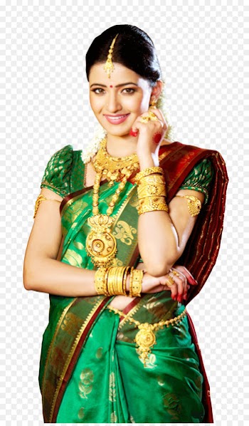 Lalithaa Jewellery Gold Jewelry design Bride - Jewellery Model PNG Image 