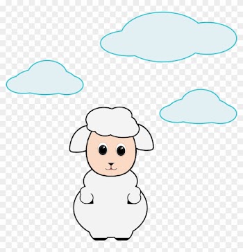 Lamb In The Clouds - Cartoon