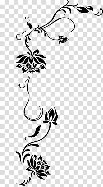 Lamour Lotus, black and white abstract painting transparent background PNG clipart