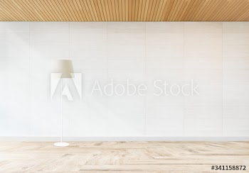 Lamp against a white wall mockup