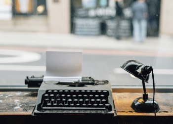 Lamp Beside Typewriter