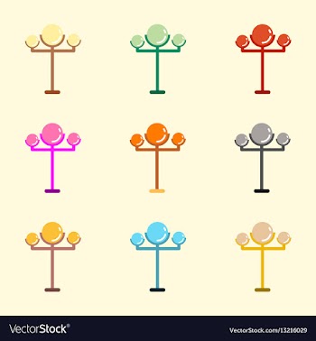 Lamp street electricity industry modern street vector image